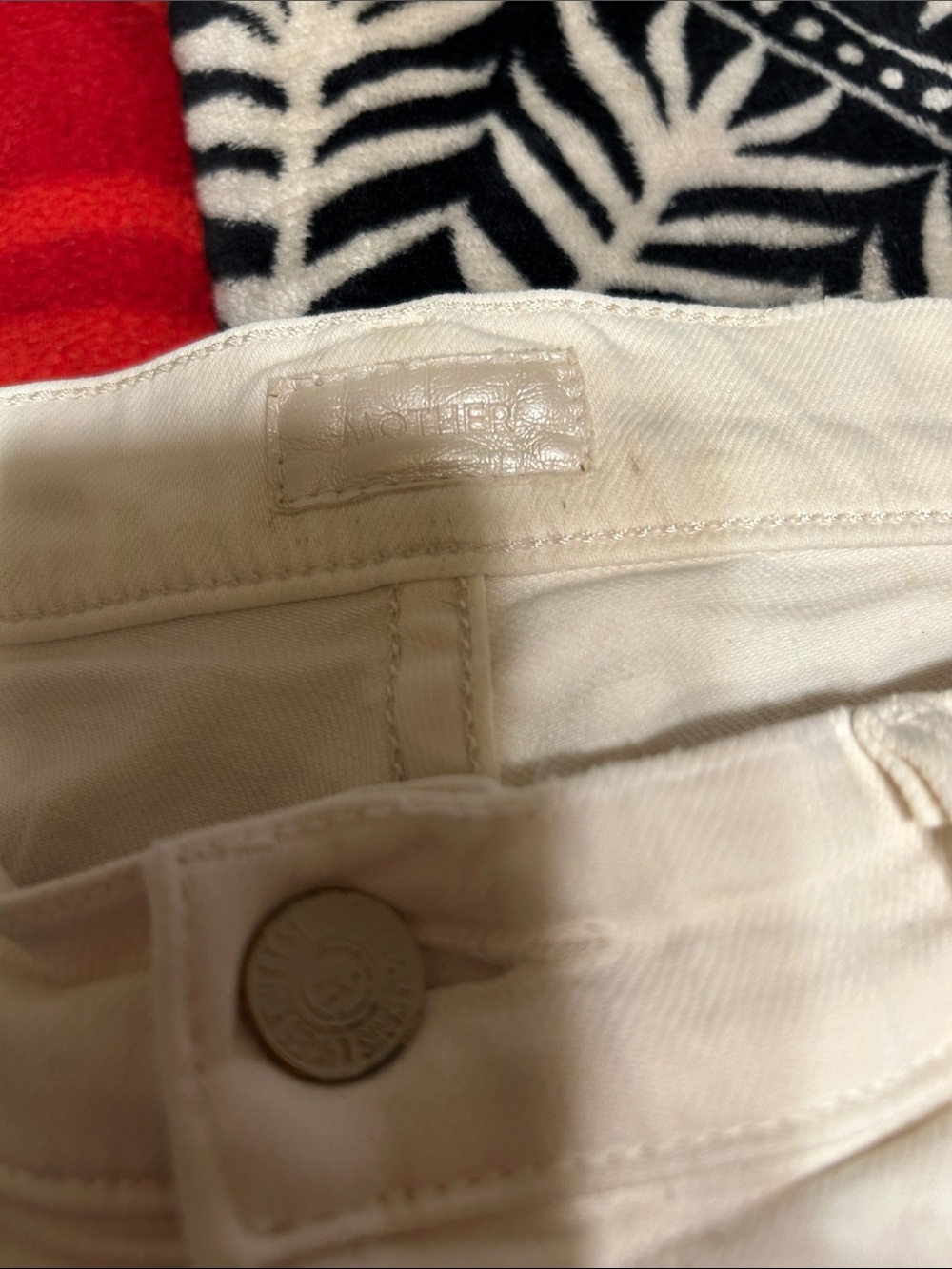 MOTHER High-Rise White Women's Jeans